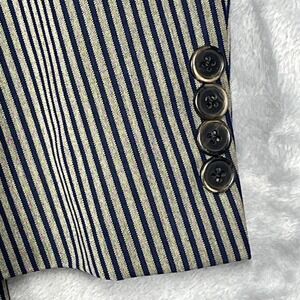 Corneliani Saks Fifth Avenue Men 40R Striped Virgin Wool Blazer Sport Coat Italy
